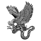 5d алмазная живопись орел змея черная икона вышивка крестиком полностью квадратное животное холст вышивка искусство 3d круглая дрель мозаика ремесла