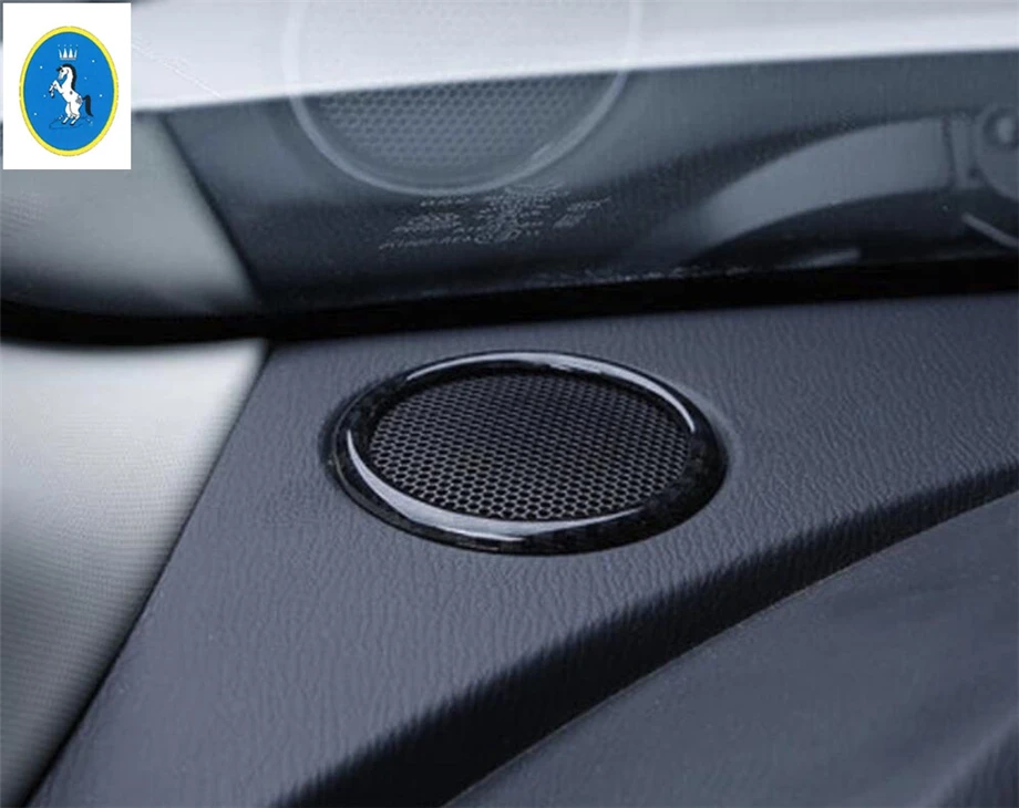 Yimaautotrim авто аксессуар Передняя внутренняя панель стерео динамик аудио кольцо Крышка отделка Подходит для Mazda 2 Demio-/ABS