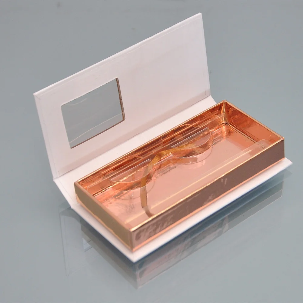 

50/pack Wholesale Lash Boxes Packaging Eyelash Box Package Custom Book style White Glitter Faux Cils Makeup Storage Case Vendors