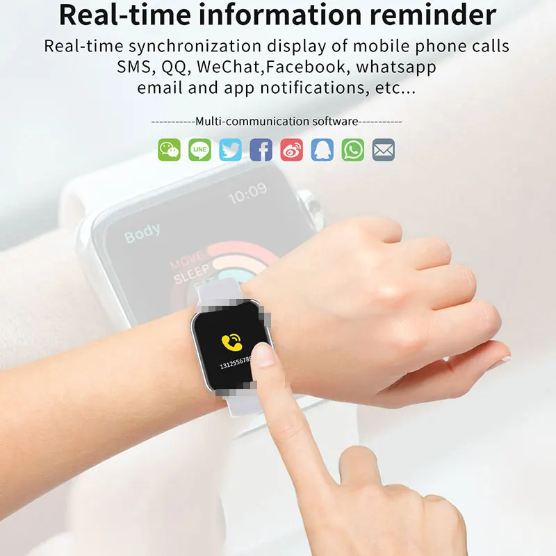 Модные белые женские умные часы с измерением кровяного давления фитнес-часы