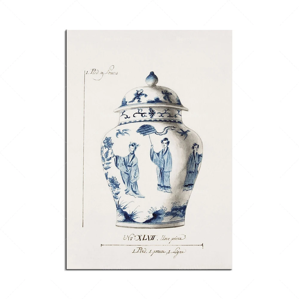 

Голубая фарфоровая ваза ReachMani