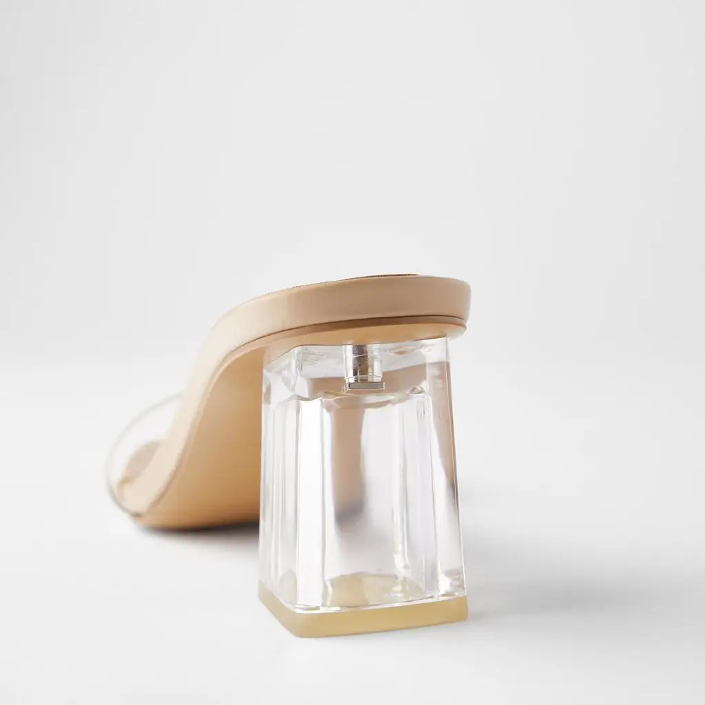 

heel shoes high-heeled transparent sandals women's