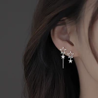 925 silver needle earrings star earrings sweet romantic woman earrings drop earrings jewelry gift jewelry