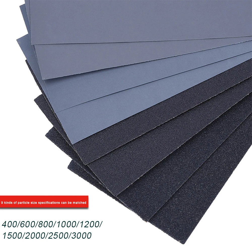 

Hot sell carborundum Sandpaper 36pcs наждак 400 - 3000 Grit Wet & Dry for Automotive Sanding Wood Furniture Finishing Metal Work