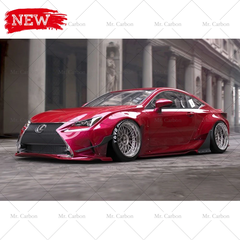 Для LEXUS RC 300 F-SPORT RB стиль стекловолокно передняя губа/боковая