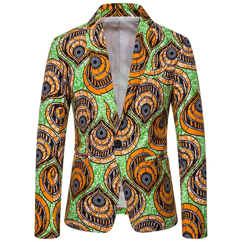 Новый дизайн желтый цветок Мужской Блейзер куртки для вечеринок мужчин народный