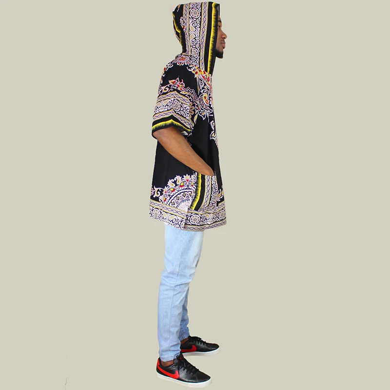 Men Hooded Women Ethnic Style Tops African Dashiki Hoodie Traditional Blouse | Тематическая одежда и униформа