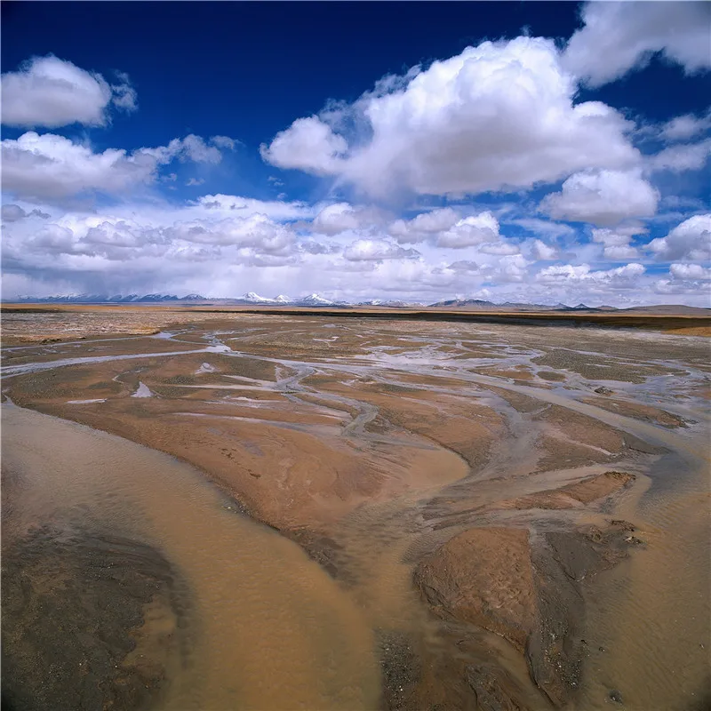 Виниловый фон Nitree для фотосъемки природный пейзаж горы голубое небо озеро