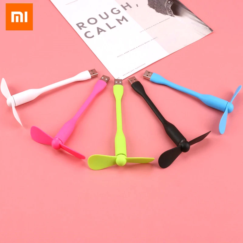 Xiaomi Портативный Гибкий мини USB вентилятор гибкие съемные USB гаджеты низкая мощность для банка питания для ПК для ноутбука для OTG