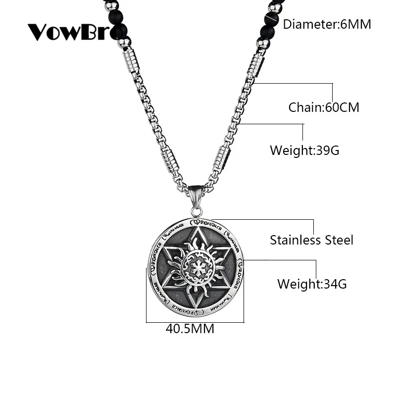Винтажное ожерелье VowBro кулон религиозное сверхнатуральное еврейский щит Звезда