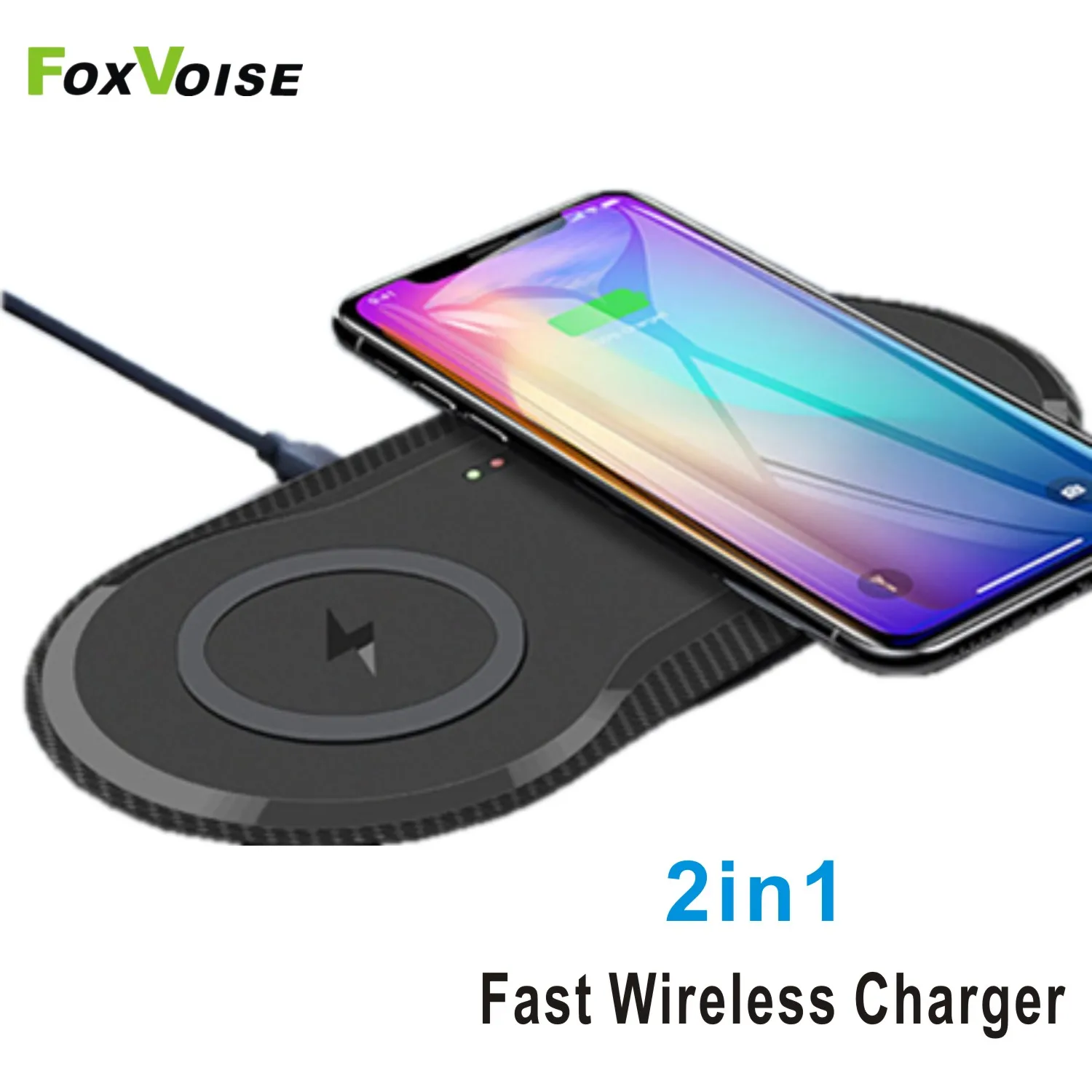 Беспроводное зарядное устройство 20 Вт быстрая зарядка через USB беспроводное Qi