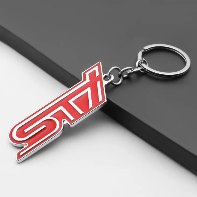 

1pc 3D Metal Alloy STI Emblem Keychain Car Key chain ring Auto Styling For Subaru Forester XV Outback Legacy Impreza WRX BRZ WRC