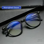 Очки для близорукости для мужчин и женщин, винтажные круглые прозрачные очки для близорукости с диоптриями-1,0,-1,5,-2,0,-2,5,-3,0,-3,5,-