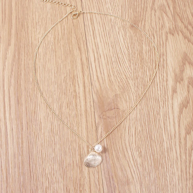 1 предмет Модный комплект для женщин в виде ракушки жемчужные ожерелья большой