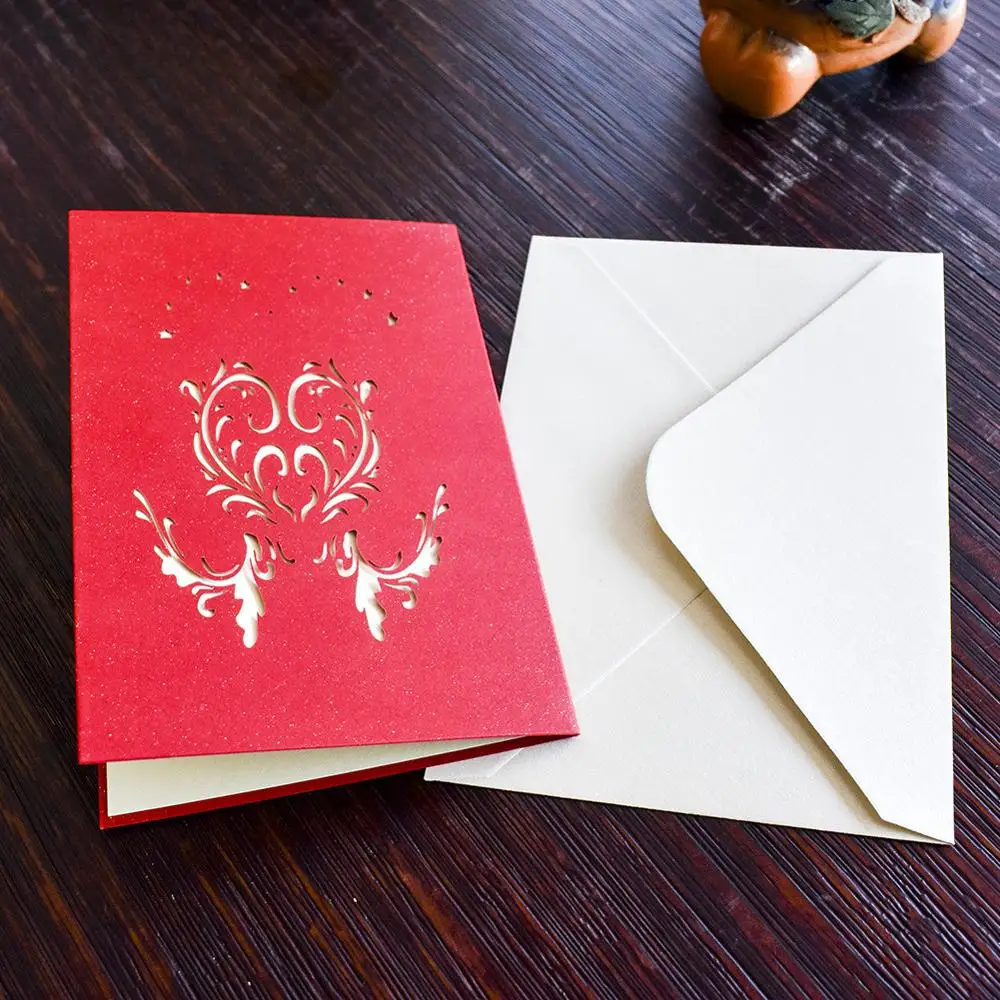 Поздравительная открытка трехмерная поздравительная 3D выскальзывающая бумага