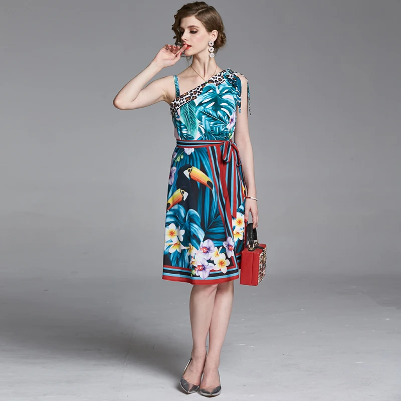 Модный комплект из двух предметов с леопардовым принтом попугая женское