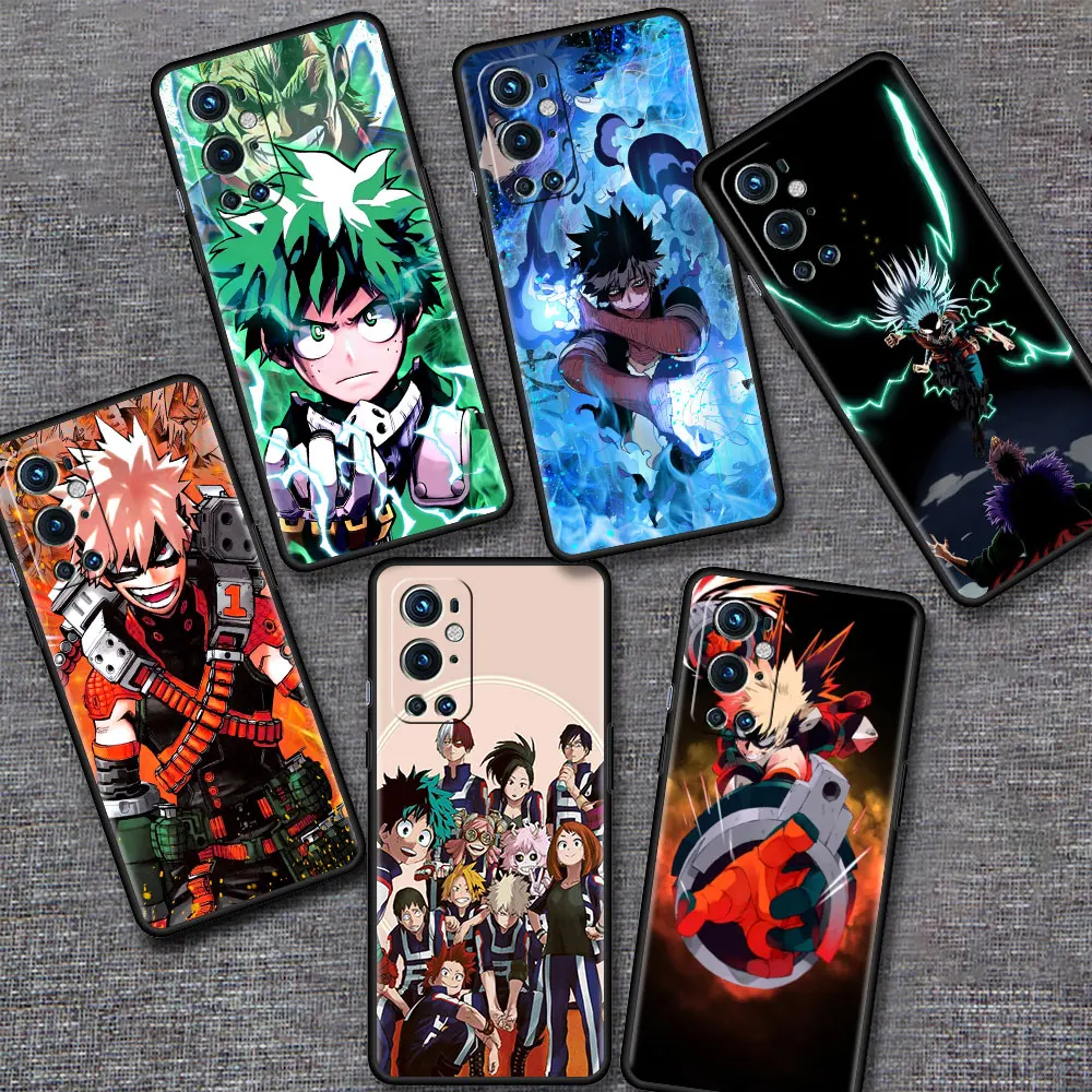 

My Hero Academia Phone Case for Oneplus 8T 8 7 Pro Nord N10 5G N100 7T 9 Pro 9R Z Cell Bag 1+ Black Soft Protector