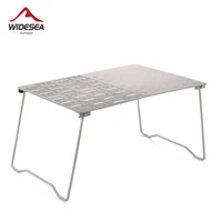 widesea titanium charcoal bbq grill net with folding legs for camping beach picnic barbecue desk tabletop cooking utensils