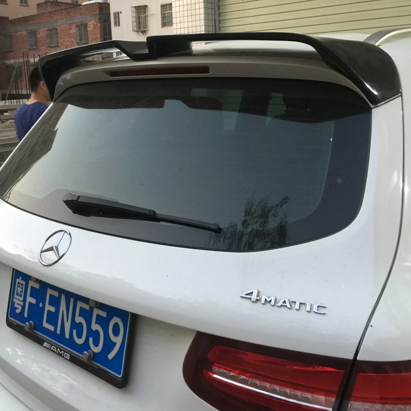 W253 GLC углеродное волокно глянцевый черный Автомобильный спойлер для заднего