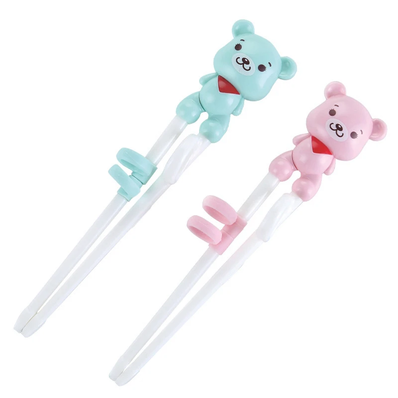 Горячая Распродажа детские палочки для еды 1 пара милый медведь обучающая