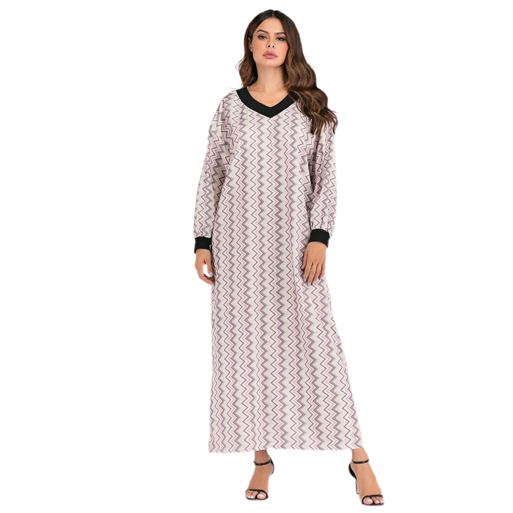 

Muslim Women Loose Maxi Dress Print Abaya Dubai Turkey Kaftan Eid Ramadan Robe Islamic Clothing Arab Party Gown Caftan Abayas