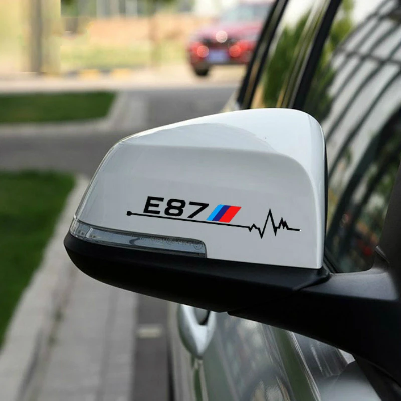 

2 X Car Rearview Mirror Sticker & Decal Accessories for BMW E30 E34 E36 E39 E46 E60 E61 E87 E90 E83 F10 F20 F21 F30 F35