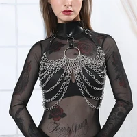 maam camisole adjustable black strap shackles gothic punk sm sexy lingerie alternative clothing