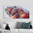DDHH настенная картина на холсте лошади для гостиной животные живопись домашний декор без рамки