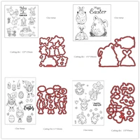 easter clear stamps easter dies diy scrapbookingcard makingalbum decorative silicon stamp crafts