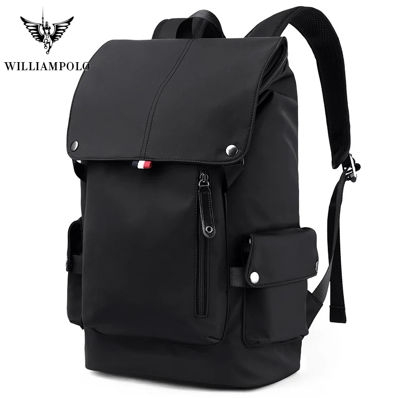 Backpack 15.6 inch laptop Zipper & Hasp PU Polyester Fashion Brand Waterproof High Capacity