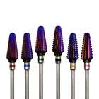 6 типов Торнадо фиолетовое покрытие карбида вольфрама фреза для электрического маникюрного сверла