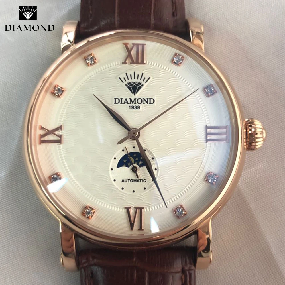 Механические наручные часы для мужчин автоматические из нержавеющей стали с