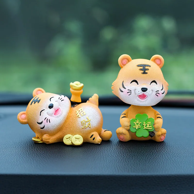 Автомобильная деталь мультфильм тигр Боббл голова кукла с клейким дном