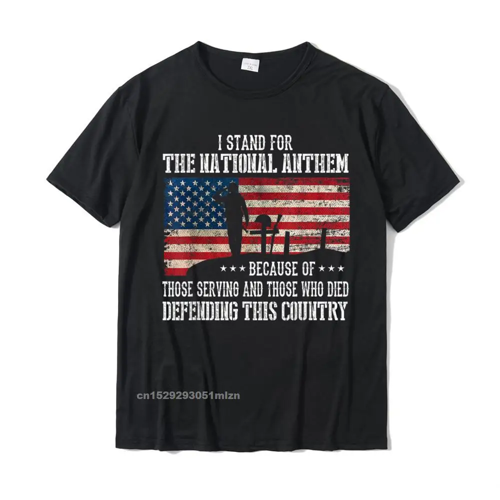 Футболка с надписью I Stand For The National anthe-Veteran Pride футболки распродажа обычные
