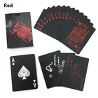 Водонепроницаемые ПВХ чисто черные Волшебные коробки пластиковые игральные карты набор колода покер классические фокусы инструмент