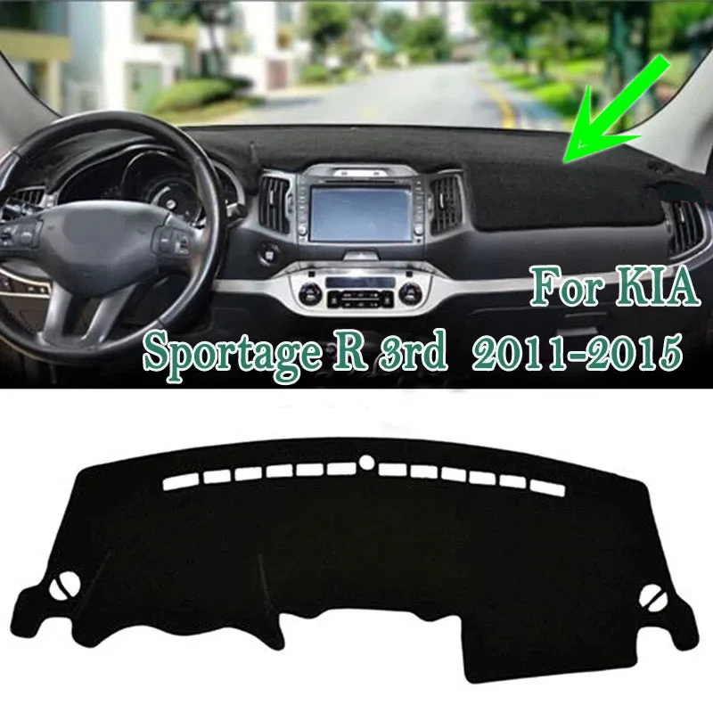 

Чехол для приборной панели автомобиля для KIA Sportage R 3rd, 2011, 2012, 2013, 2014, 2015