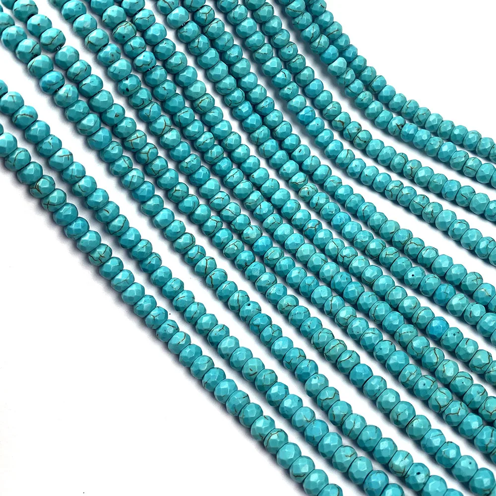 

Stone Beads Turquoises Round shape Loose isolation Beads Semi-Finished For jewelry making DIY necklace bracelet accessories