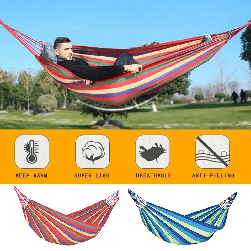 

Hanging Hammock Double Person Hike Strong 300kg Field Survival Hammock Swing Hanging Bed Outdoor Sport Picnic Explore