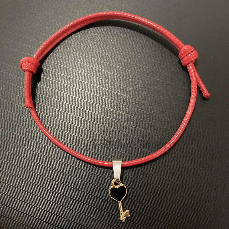 1 пара новинка браслет для пар эмалированный на удачу с брелком в виде ключа и