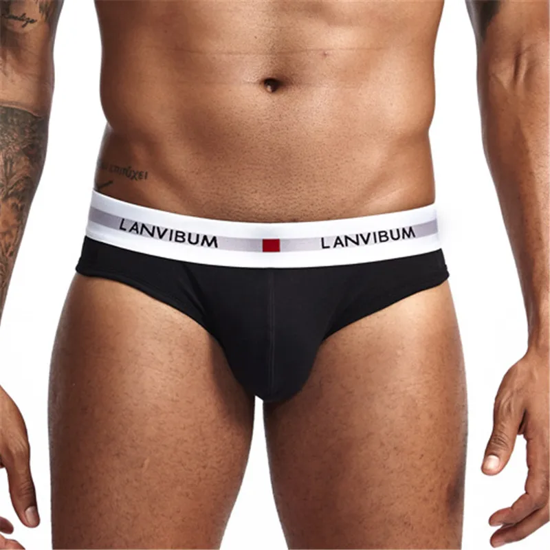LM619 black Бренд ORLVS, сексуальное мужское нижнее белье, боксеры, Cuecas, пэтчворк, одноцветные, для геев, нижнее белье, calzoncillos hombre, слипы, мужские шорты - Цвет: LM619 black