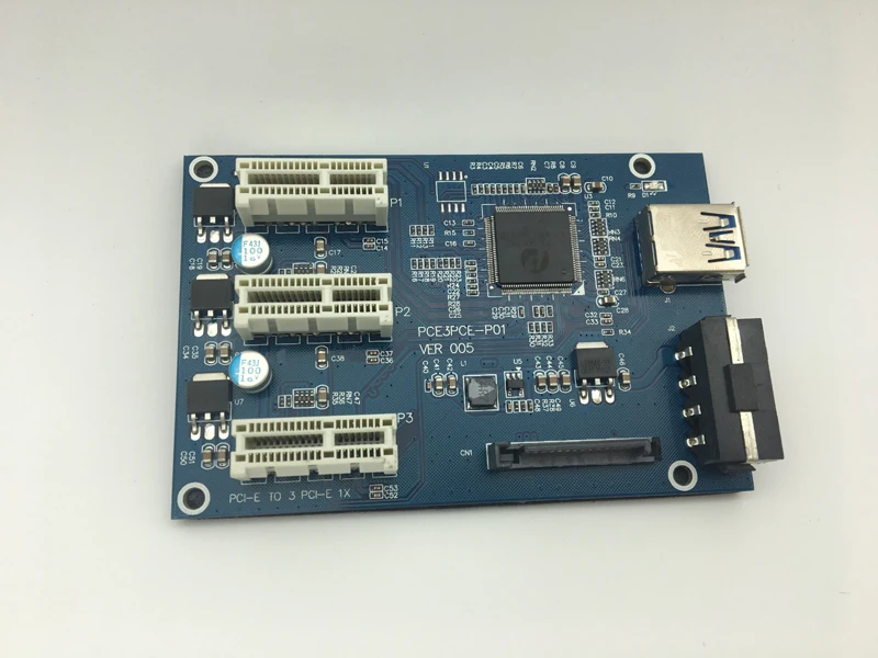 PCI E 1-3 express 1X Слоты Riser Card Mini ITX для внешних 3 PCI-E слот-адаптер PCIe порт