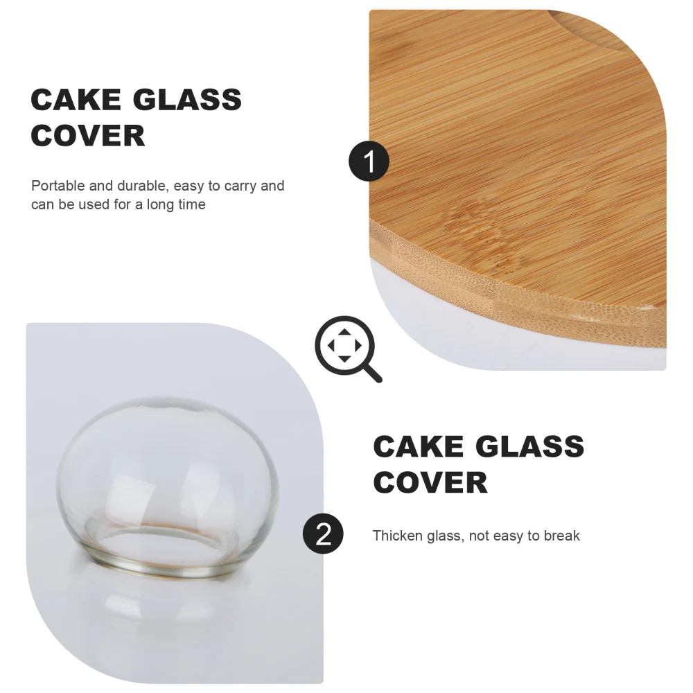 

1 Pc Portable Cake and Cupcake Carrier Perfect for Transporting Cakes Cupcakes Pies or Other Desserts-18cm(Cake Cover+Bottom Pla