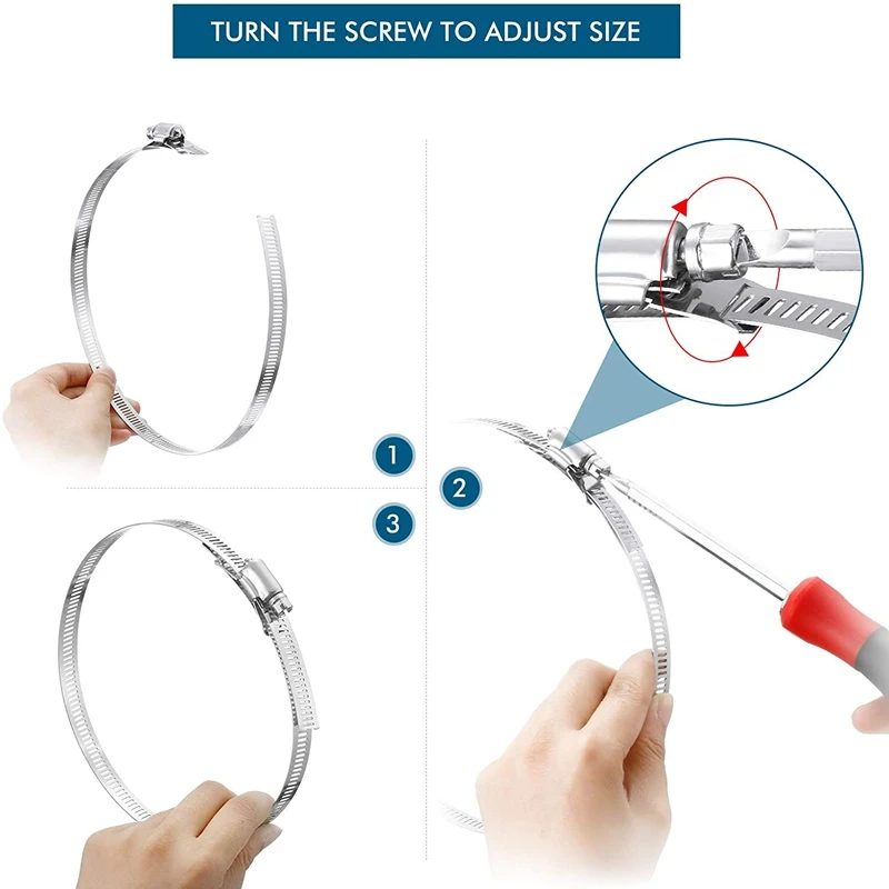 304 червячный зажим для шланга из нержавеющей стали зажимной ремень с крепежом