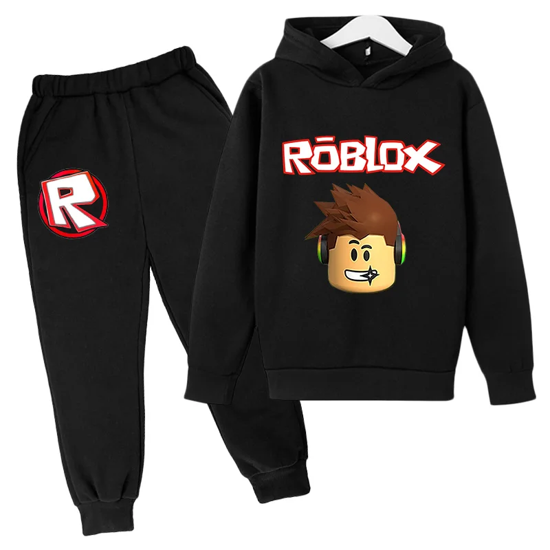 Комплекты одежды Robloxing одежда для мальчиков толстовка с капюшоном и штаны