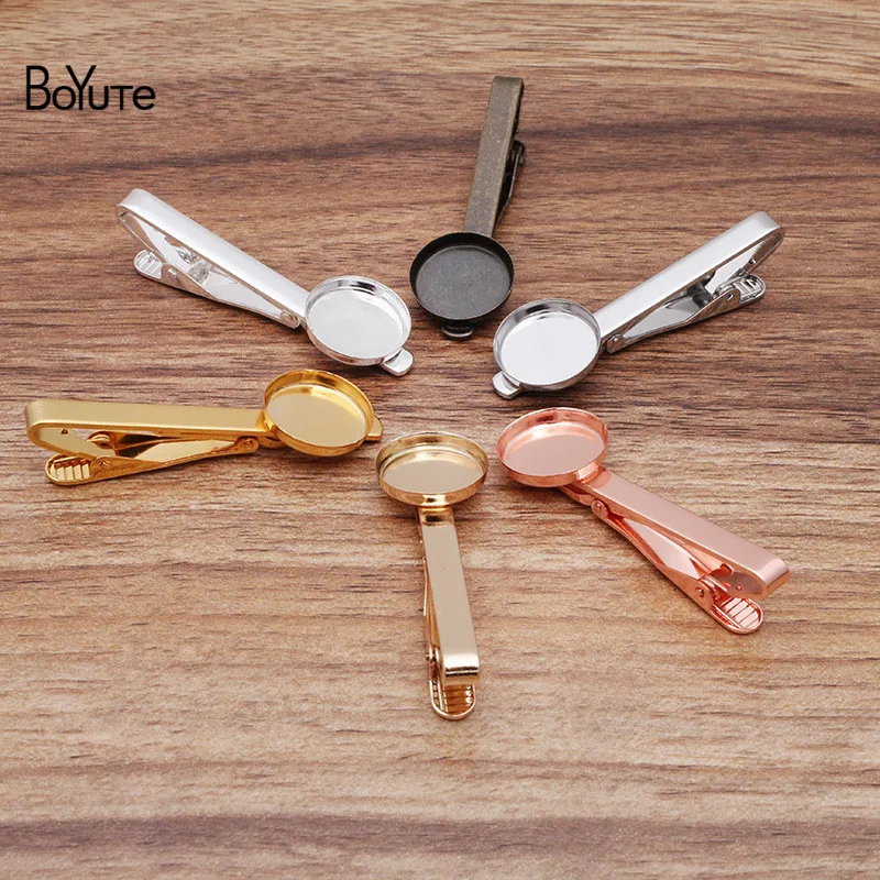 BoYuTe 10 шт. круглый кабошон 16 мм базовый лоток 6 цветов с покрытием Diy зажим для