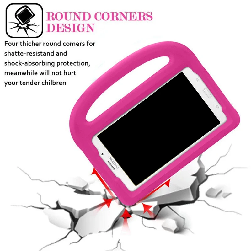 

Kids Case for Samsung T380 T385 Child Tablet Shock Proof EVA Hand-held Stand Cover for Tab A 8.0 T330 T375 T377 T387