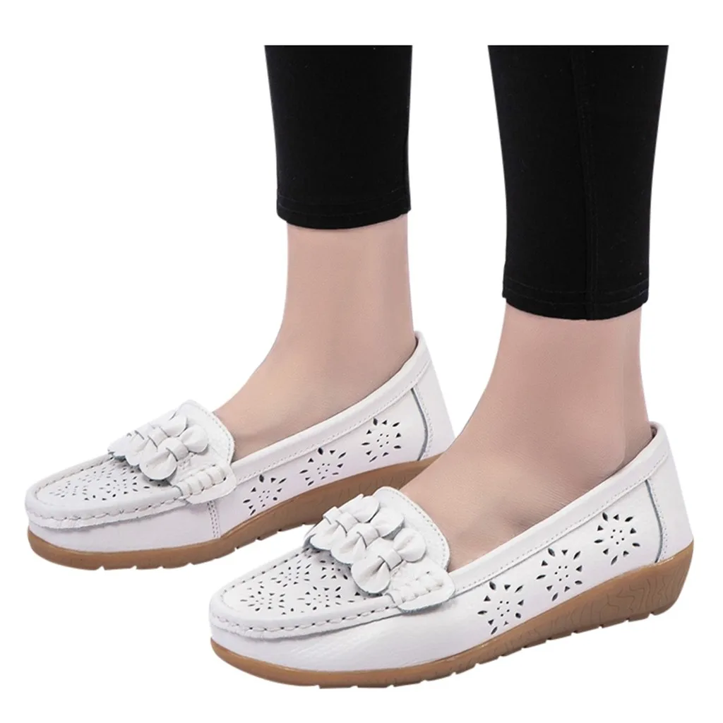 Повседневная женская обувь SAGACE размера плюс дышащие туфли лодочки без шнуровки с