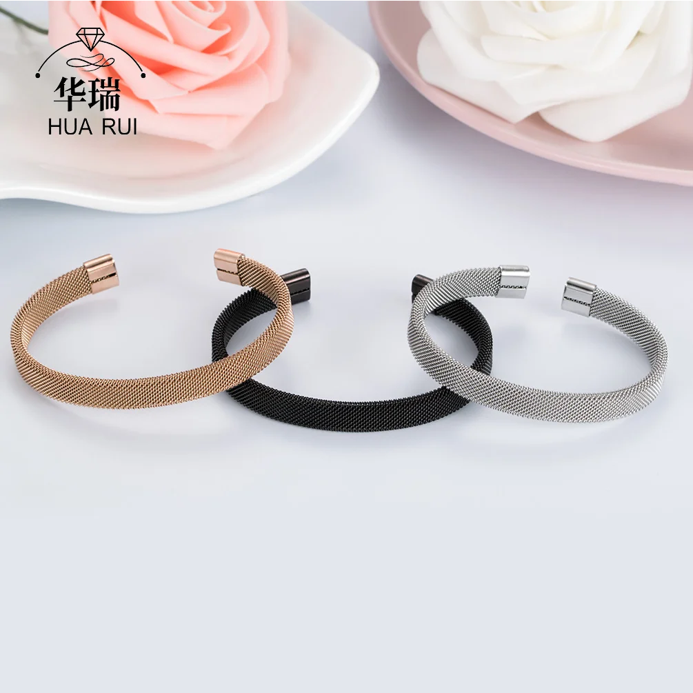 

2021 Korean Trending Titanium 8mm Stailess Steel Snake Chain Charm Bracelets Adjustable Bangles For Women Girl Brand Jewelry