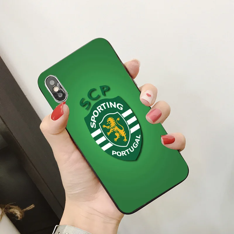 Чехол для телефона FC Sporting Clube de Portugal iPhone XR 11 Pro XS Max X 5 5S черный DIY чехол iphone 7 8 6 S Plus 7Plus