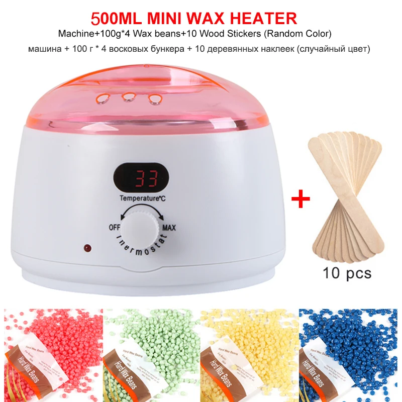 воскоплав для депиляции Набор восковой эпиляции подогреватели экранов 500cc LCD